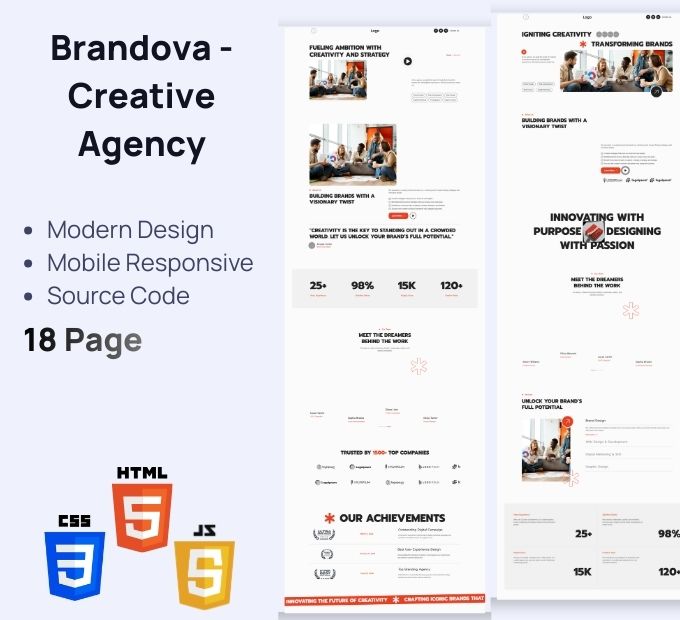 Brandova – 创意机构 优雅 HTML 模板