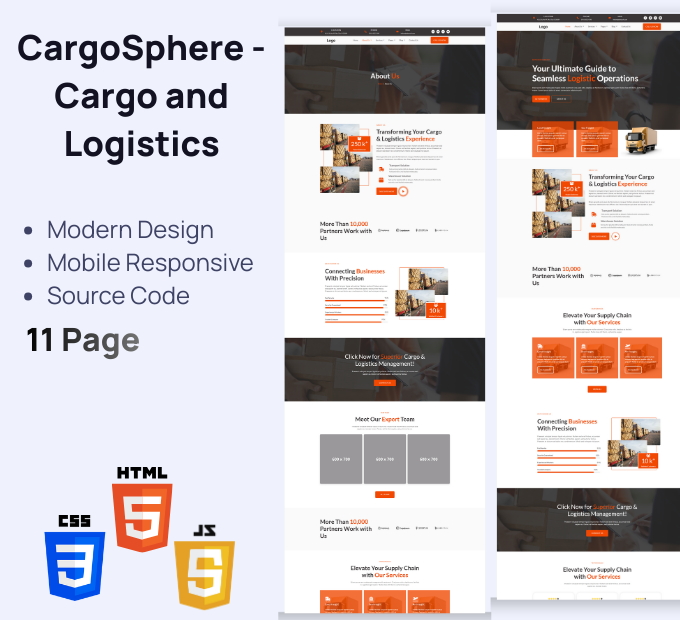 CargoSphere – 货运与物流 高级 HTML 模板