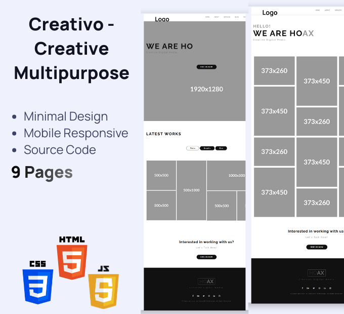 Creativo – Kreatif Pelbagai Guna HTML Premium