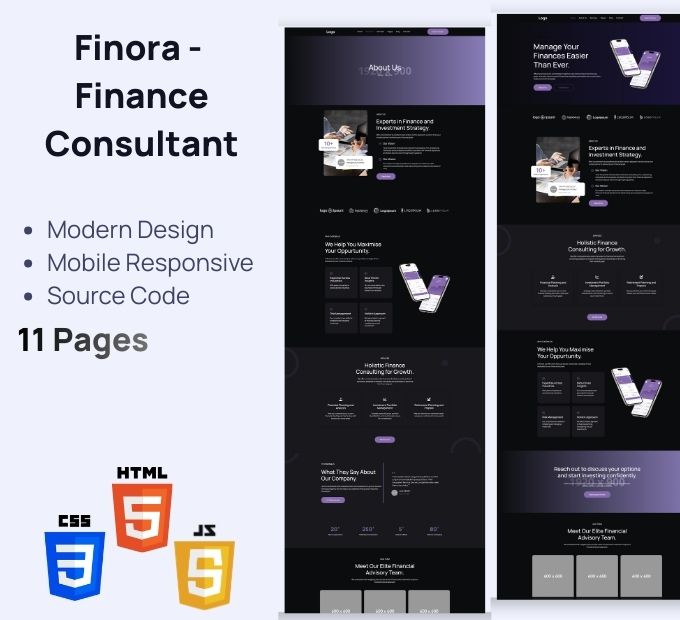 Finora – 金融顾问 高级 HTML 模板