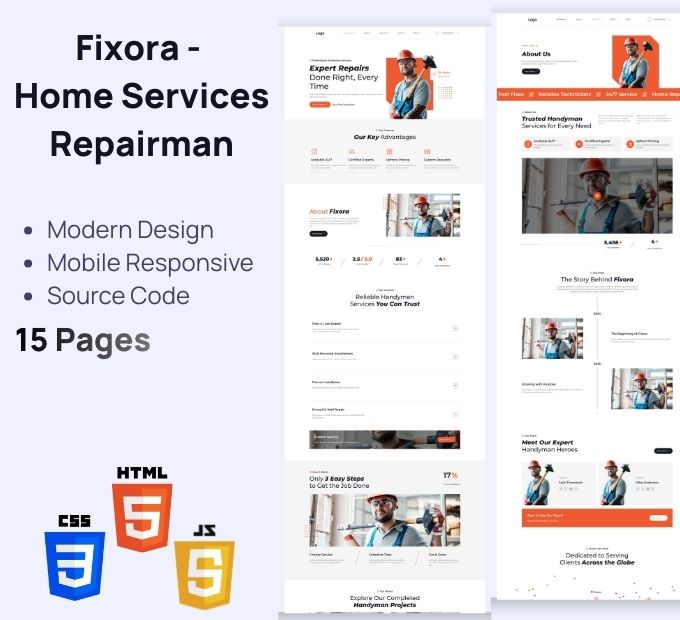 Fixora – Perkhidmatan Rumah & Tukang Baiki HTML Premium