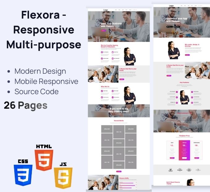 Flexora – Pelbagai Guna Responsif HTML Asas
