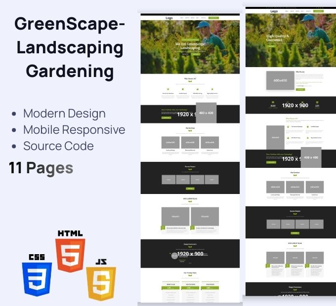 GreenScape – Landskap & Berkebun HTML Asas