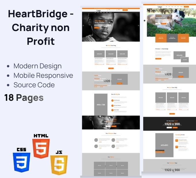 HeartBridge – 慈善与非营利 基础 HTML 模板