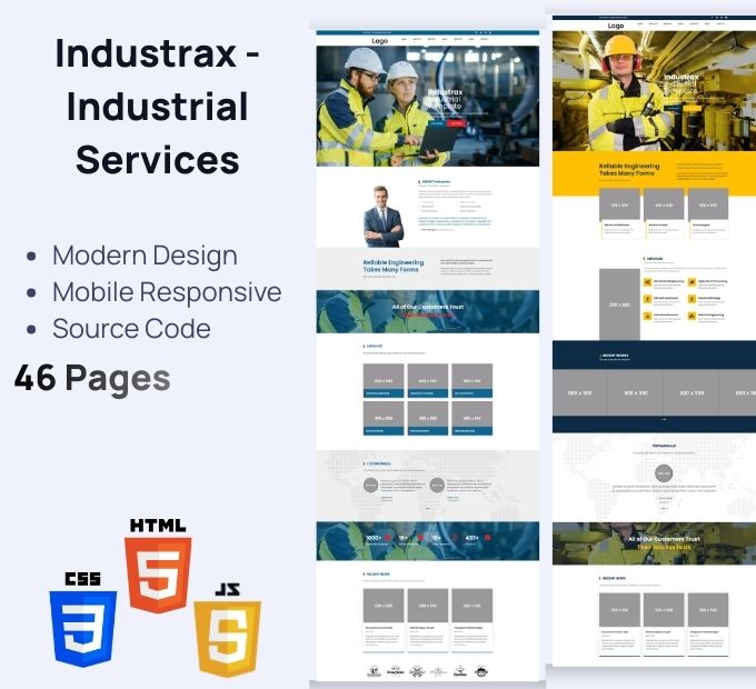 Industrax – 工业服务 高级 HTML 模板