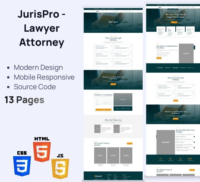 JurisPro – 律师与律师事务所 高级 HTML 模板