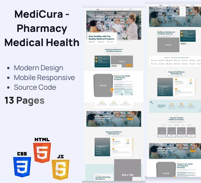 MediCura – 药房、医疗与健康 优雅 HTML 模板