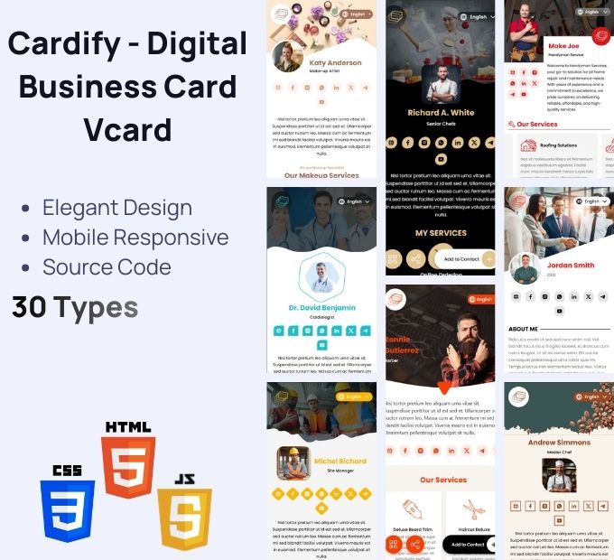 Cardify – 数字名片与 vCard 优雅 HTML 模板