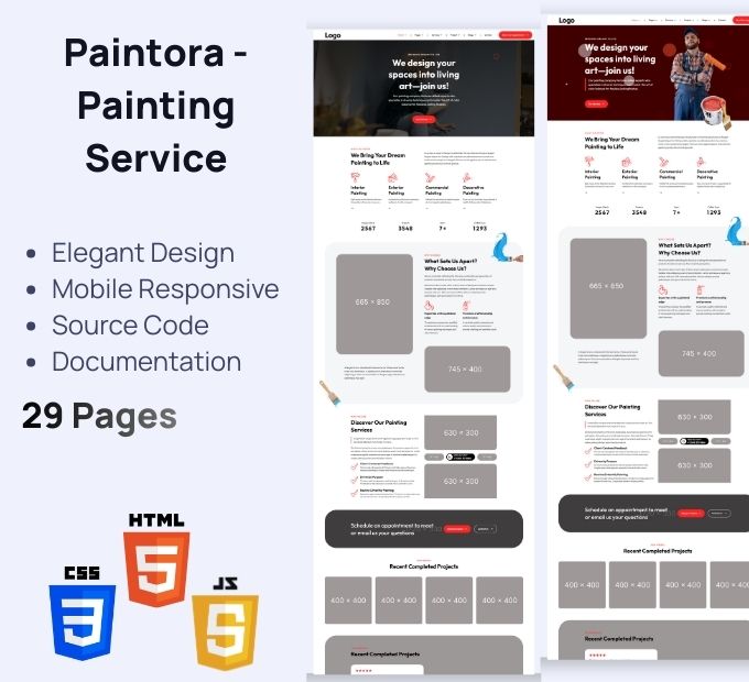 Paintora – 涂装与油漆服务 优雅 HTML 模板
