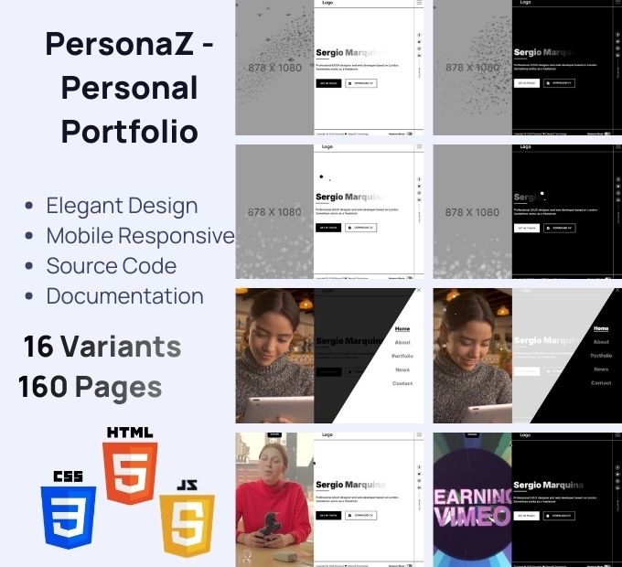 PersonaZ – Pek Portfolio Peribadi HTML